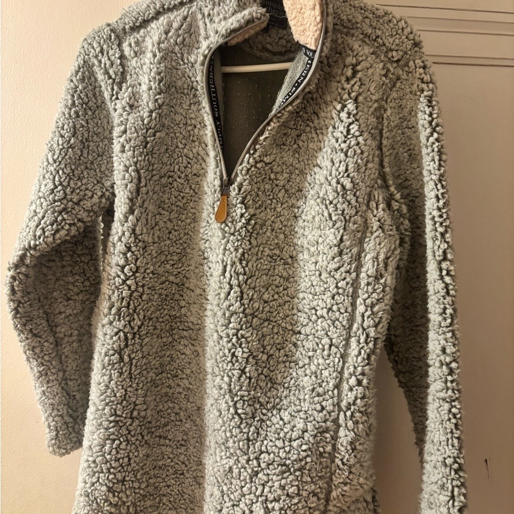 Simply Southern Gray Sherpa Sweatshirt